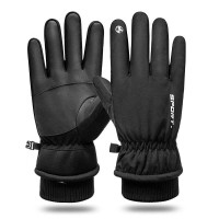 2021 New Leather 30 Fahrenheit Winter Touchscreen Gloves Thermal Gloves For Running